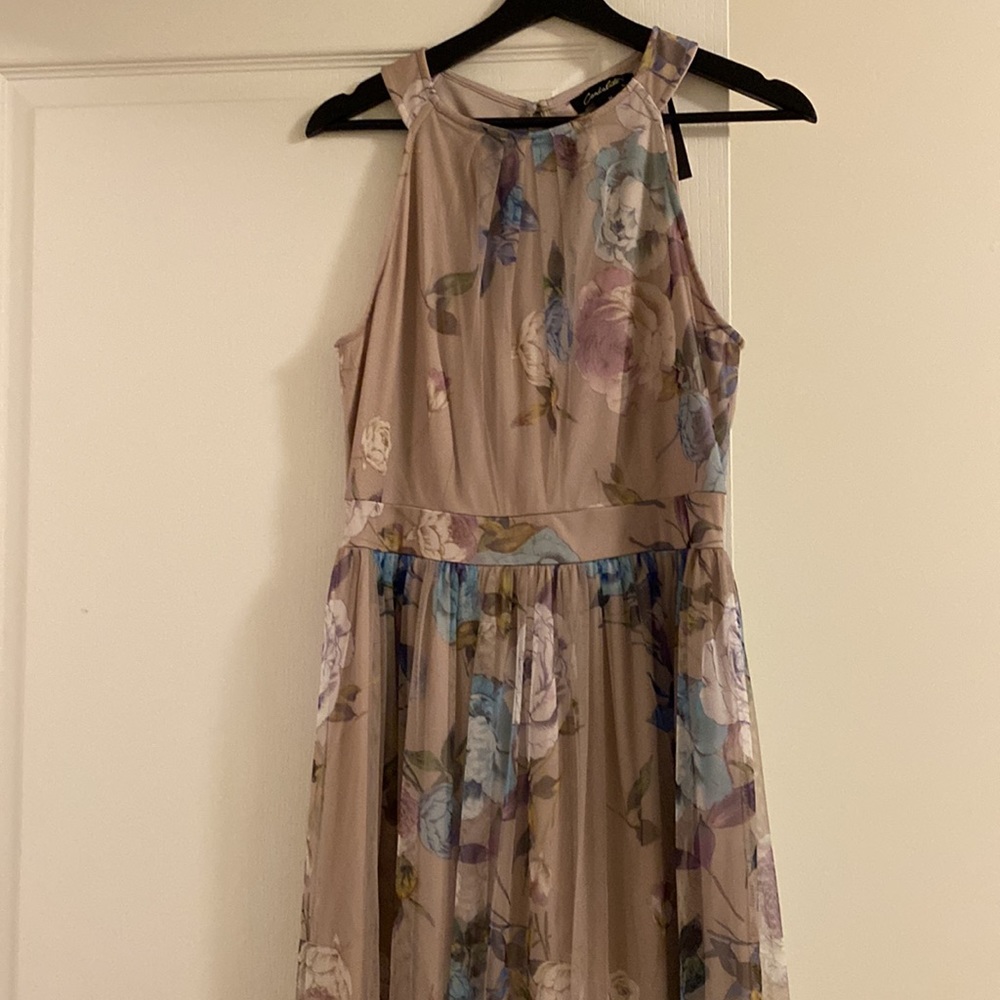 Maxi sleeveless print floral dress, M